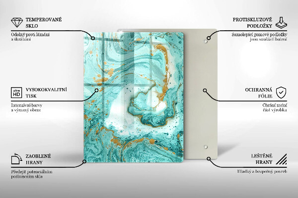 Kryt na varnou desku Modrá abstrakce