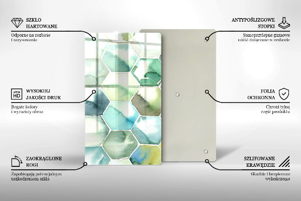 Kryt na varnou desku Akvarel šestiúhelníky