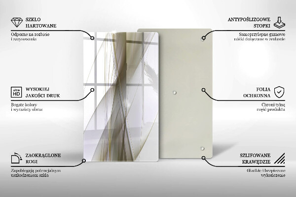 Sklo za sporák Abstraktní linie designu