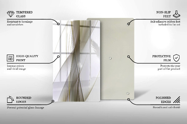 Sklo za sporák Abstraktní linie designu