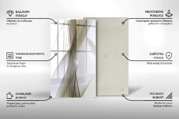 Sklo za sporák Abstraktní linie designu
