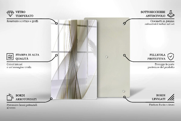 Sklo za sporák Abstraktní linie designu