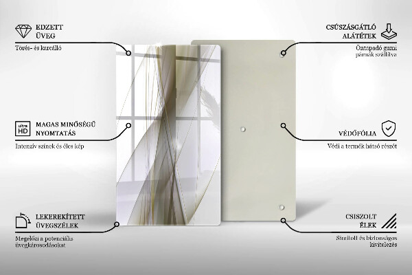 Sklo za sporák Abstraktní linie designu