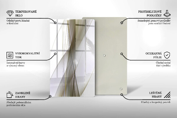 Sklo za sporák Abstraktní linie designu