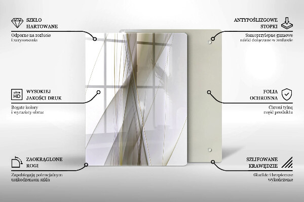 Sklo za sporák Abstraktní linie designu