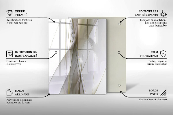 Sklo za sporák Abstraktní linie designu