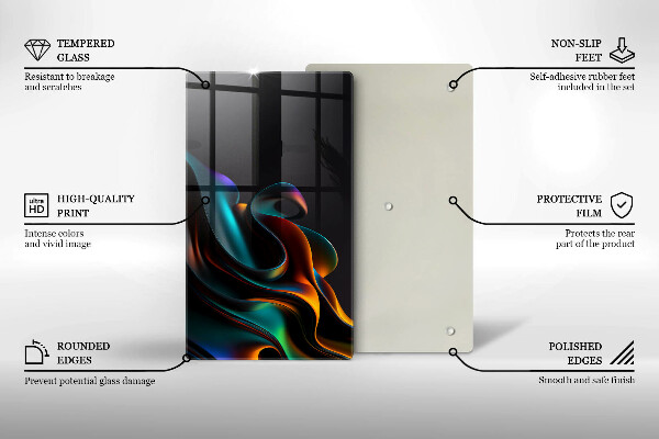 Kryt na varnou desku Barevná abstrakce