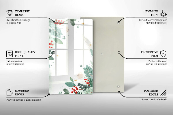 Sklo za sporák Akvarel listy