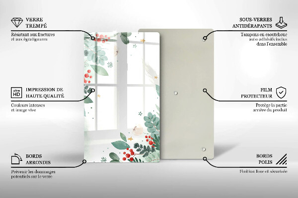 Sklo za sporák Akvarel listy