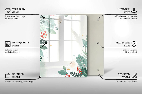 Sklo za sporák Akvarel listy