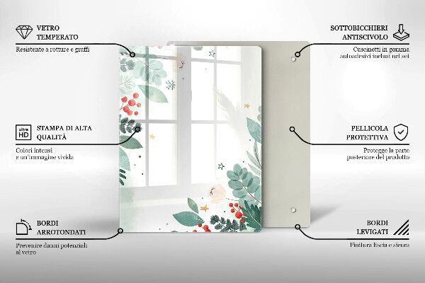 Sklo za sporák Akvarel listy