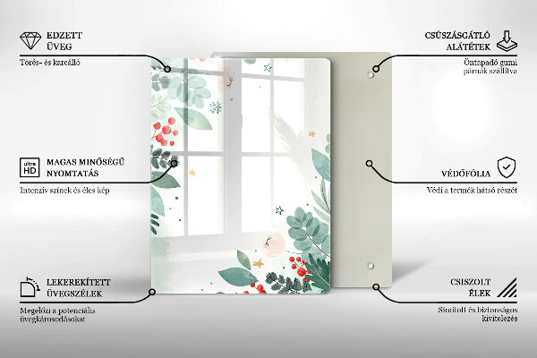 Sklo za sporák Akvarel listy