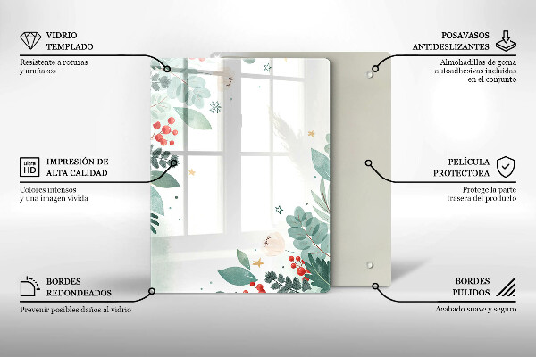 Sklo za sporák Akvarel listy