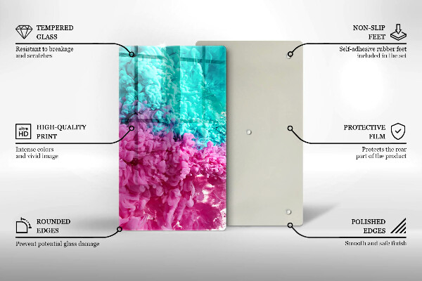 Kryt na varnou desku Tyrkysově růžový kouř