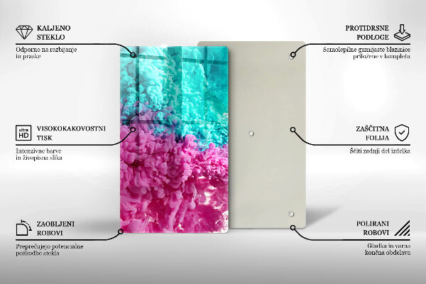 Kryt na varnou desku Tyrkysově růžový kouř