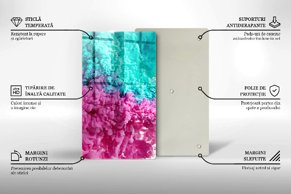 Kryt na varnou desku Tyrkysově růžový kouř