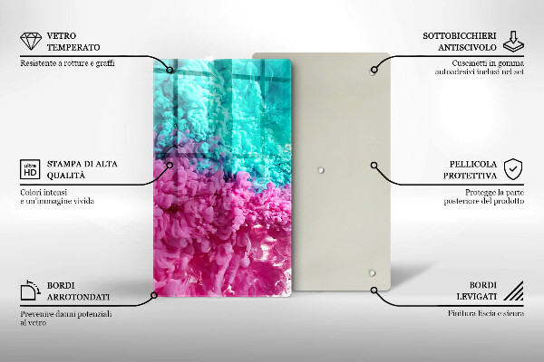 Kryt na varnou desku Tyrkysově růžový kouř