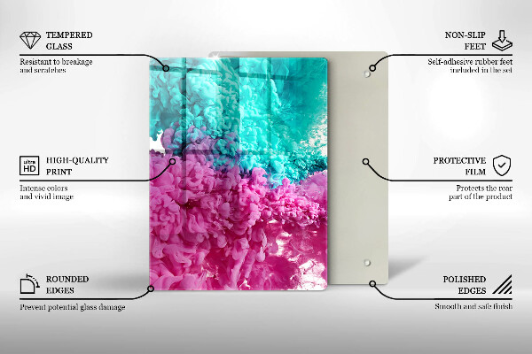 Kryt na varnou desku Tyrkysově růžový kouř