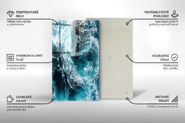 Kryt na varnou desku Pěnivé vlny vody