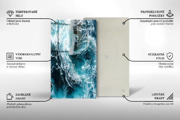 Kryt na varnou desku Pěnivé vlny vody