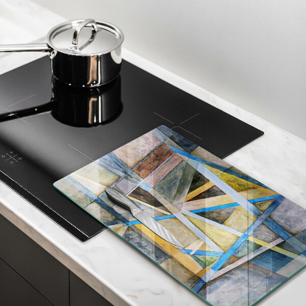 Sklo za sporák Malované čáry abstrakce