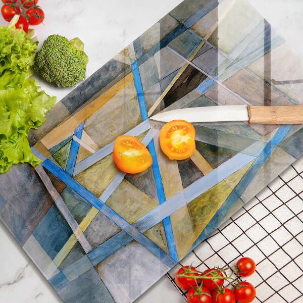 Sklo za sporák Malované čáry abstrakce