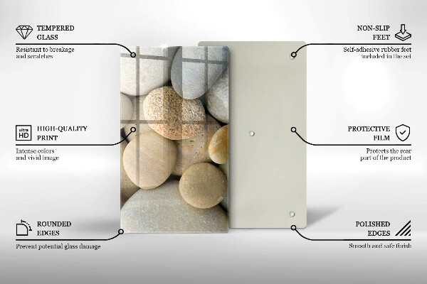 Sklo za sporák Vzor oválných kamenů