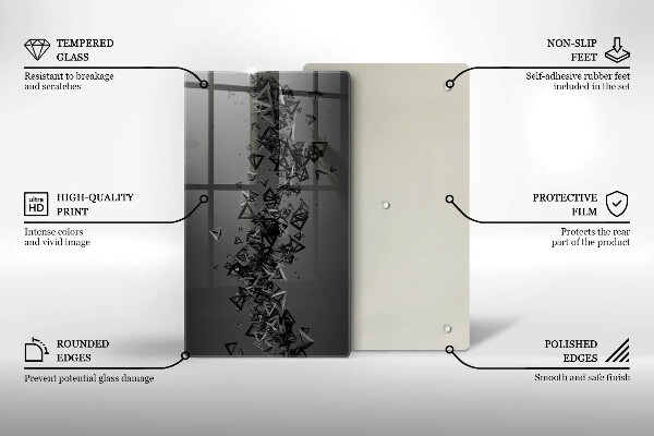 Kryt na varnou desku Abstraktní 3d tvary