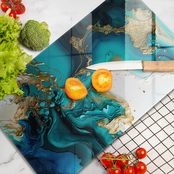 Kryt na varnou desku Tyrkysová abstrakce