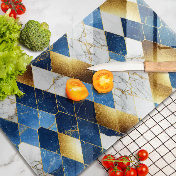 Kryt na varnou desku Zlaté mramorové kosočtverce