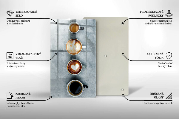 Kryt na varnou desku Kuchyně - hrnky na kávu