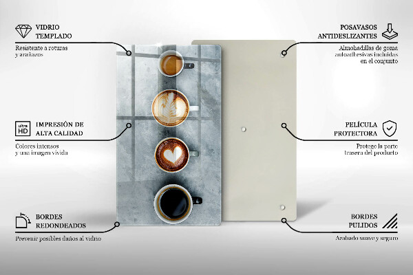 Kryt na varnou desku Kuchyně - hrnky na kávu
