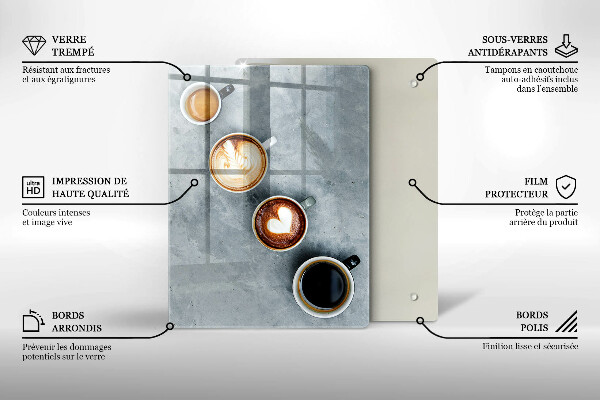 Kryt na varnou desku Kuchyně - hrnky na kávu