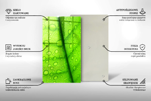 Kryt na varnou desku Detailní záběr na list