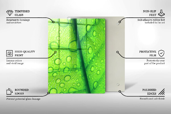 Kryt na varnou desku Detailní záběr na list