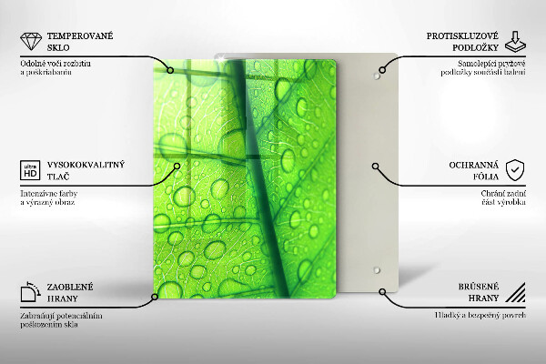 Kryt na varnou desku Detailní záběr na list