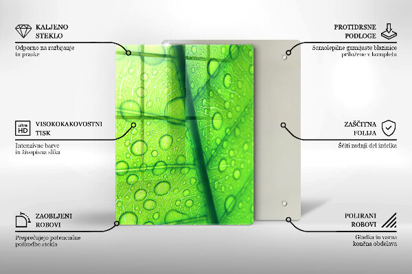 Kryt na varnou desku Detailní záběr na list