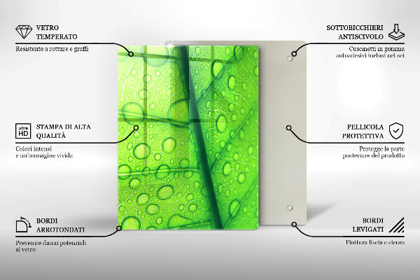 Kryt na varnou desku Detailní záběr na list