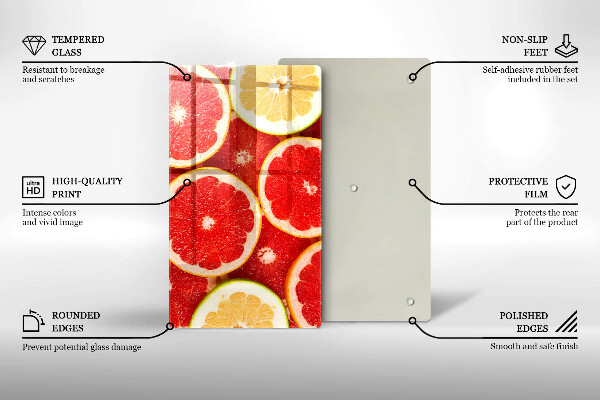 Kryt na varnou desku Plátky grapefruitu
