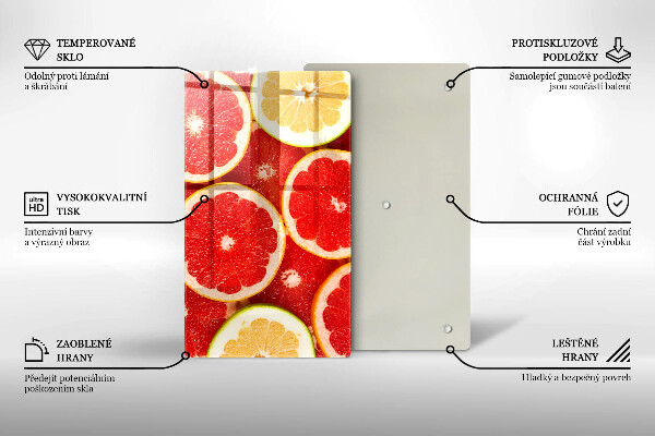 Kryt na varnou desku Plátky grapefruitu