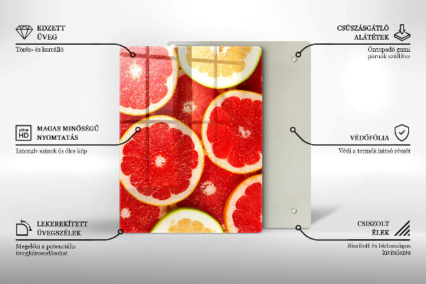 Kryt na varnou desku Plátky grapefruitu