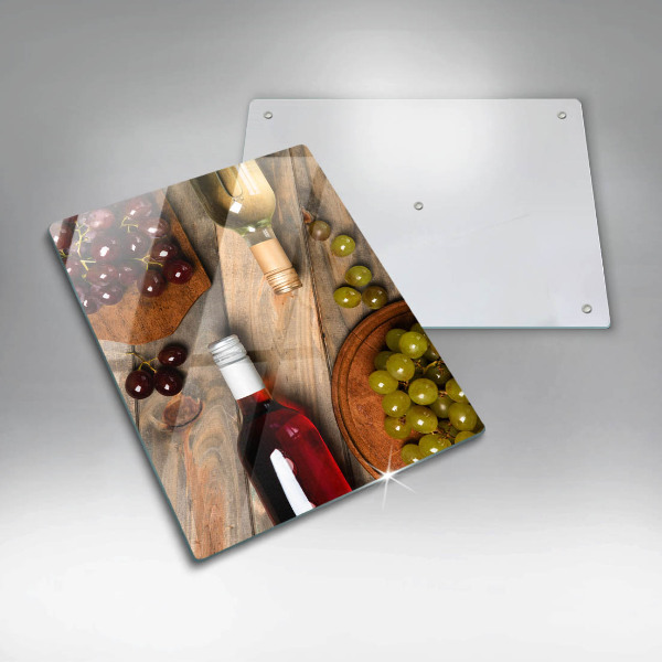 Kryt na varnou desku Láhve vína a hrozny