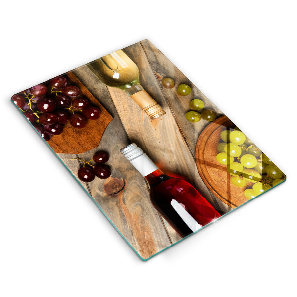 Kryt na varnou desku Láhve vína a hrozny