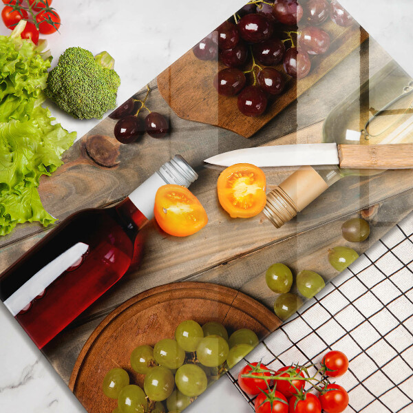 Kryt na varnou desku Láhve vína a hrozny