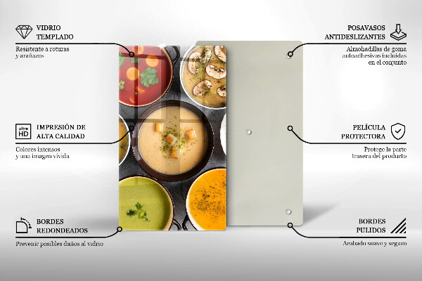 Kryt na varnou desku Barevné polévky