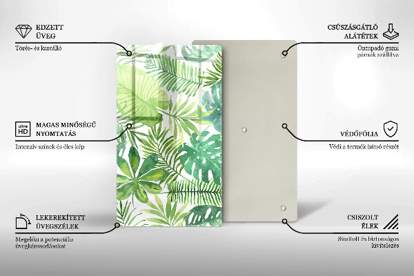 Kryt na varnou desku Akvarel boho listy