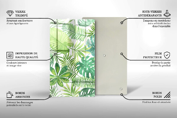 Kryt na varnou desku Akvarel boho listy