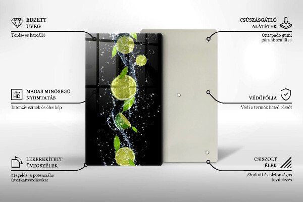 Sklo za sporák Šťavnaté limetky ve vodě