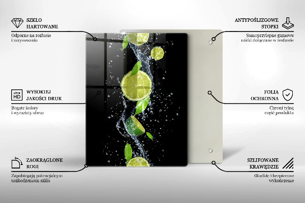 Sklo za sporák Šťavnaté limetky ve vodě