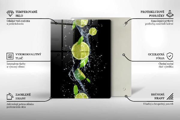 Sklo za sporák Šťavnaté limetky ve vodě